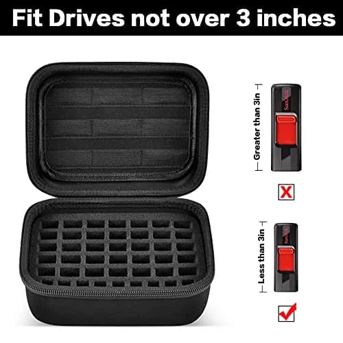 Comecase USB Flash Drive Case, Holds 44 USB Drives and 9 SD Cards | Organized Storage for Digital Devices thumbnail 3