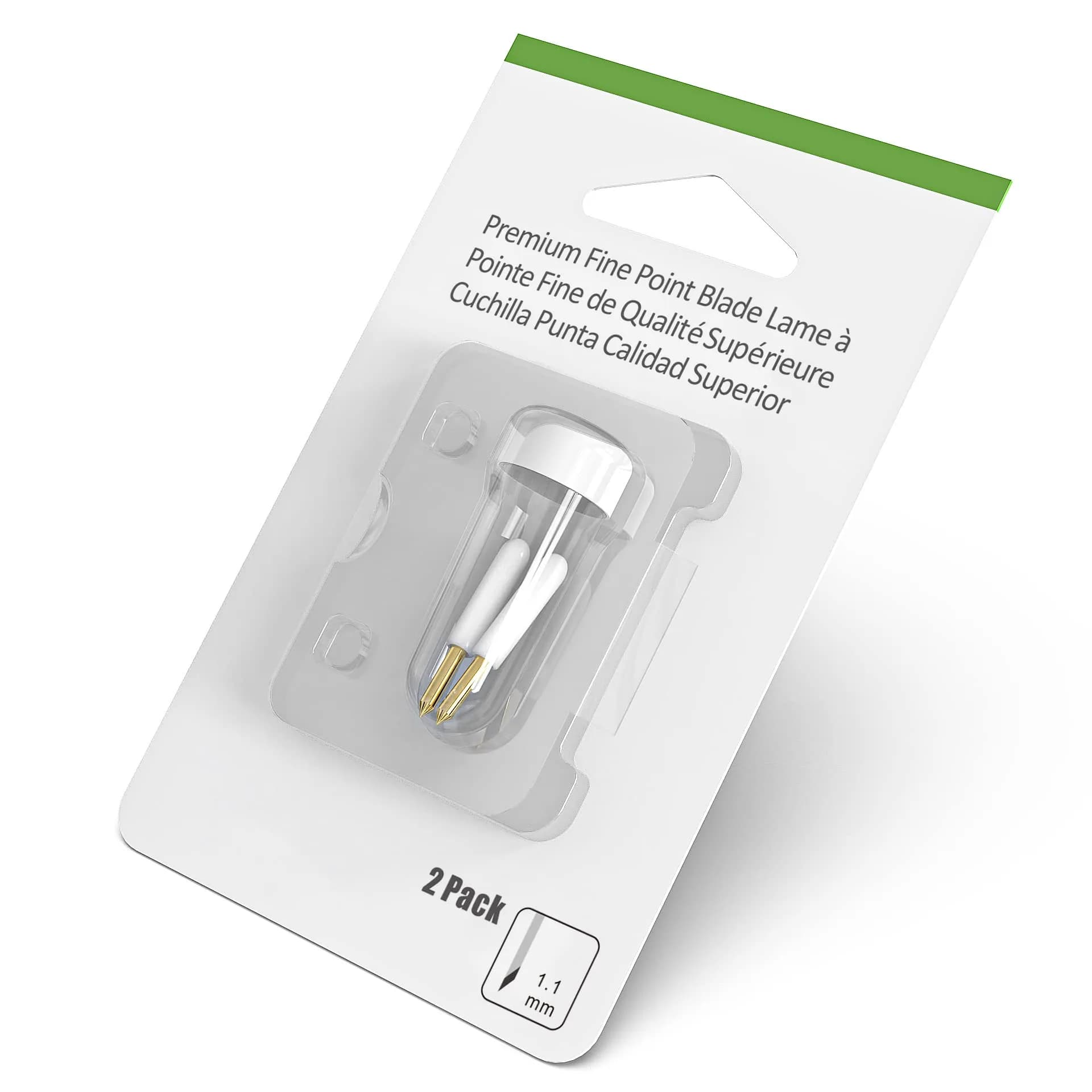 Hadwoer Premium Fine Point Blades 2-Pack (23.5mm) | Compatible with Cricut Explore & Maker Machines — White