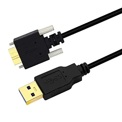 GINTOOYUN 3M USB 3.0 A Male to Micro B Male Cable with Locking Screws for Hard Drive, Smartphone, Tablet and PC thumbnail 1