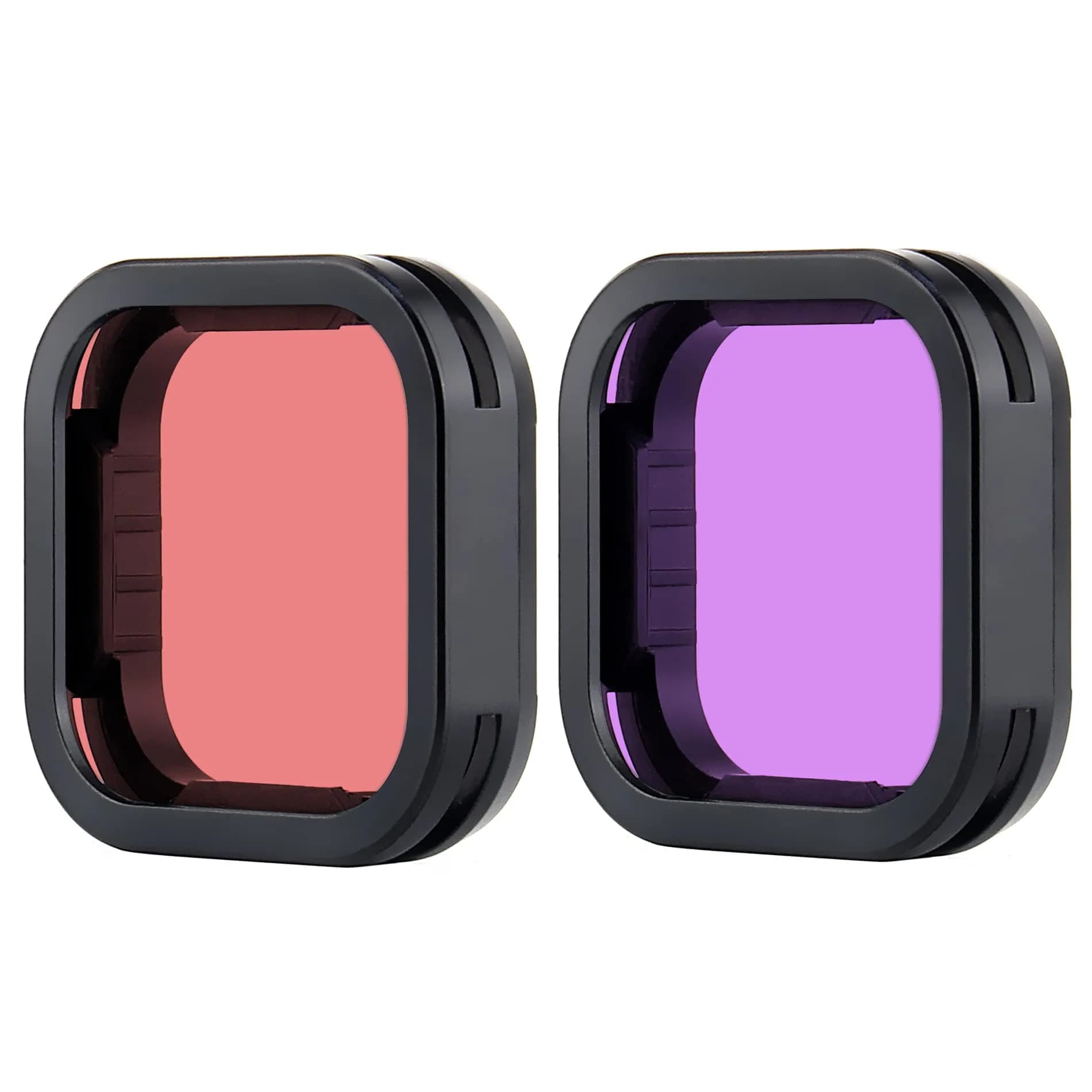 YALLSAME 2-Pack Snorkel Lens Filter Set for GoPro Hero 12 11 10 9 Black | Underwater Color Correction Filters — Filter for Hero 9 10 11 12