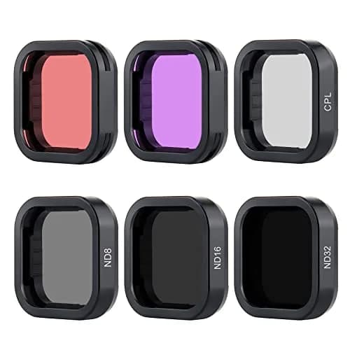 YALLSAME 6-Pack ND CPL Filter Kit for GoPro Hero 12 11 10 9 Black | Underwater & Daylight Photography thumbnail 1