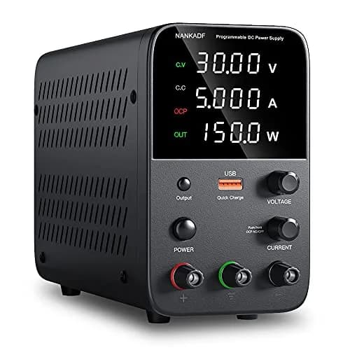 NANKADF 30V 5A Black Bench Power Supply | Precise Encoder Knob & USB Fast Charging thumbnail 9