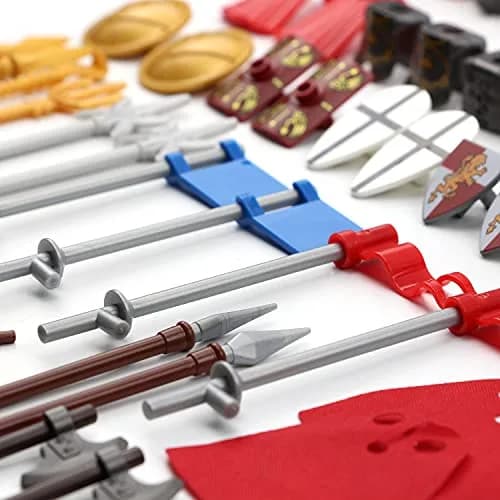 Feleph Medieval Weapons Pack for Knight Figures 69 Pieces | Educational Toy Block Kit Compatible with Major Brands thumbnail 5