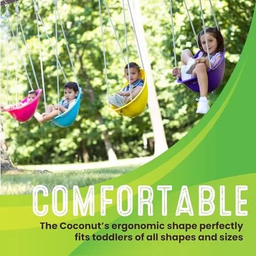 Swurfer Coconut Toddler Swing 50 lbs | Comfortable & Safe for Babies & Toddlers thumbnail 4
