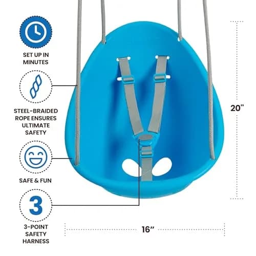 Swurfer Coconut Toddler Swing 50 lbs | Comfortable & Safe for Babies & Toddlers thumbnail 6