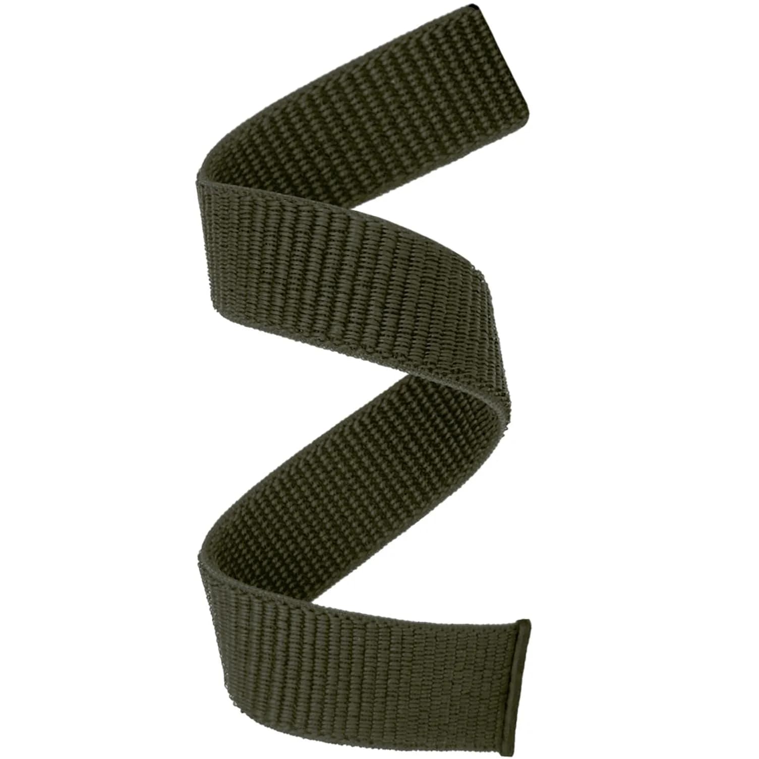 Abanen Woven Nylon Watch Band for Garmin Fenix 8/epix Pro/Fenix 7/6/5 47mm, 22mm Dark Blue Sport Wristband Strap for Instinct 3 45mm | Breathable & Washable — Dark Green