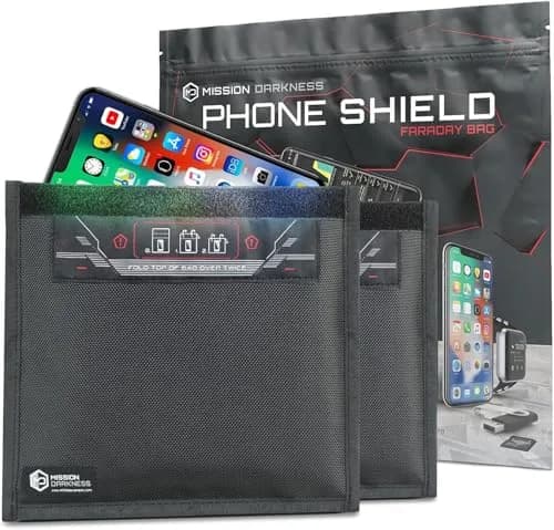 Mission Darkness Non-Window Faraday Bag for Phones 2-Pack | Signal Blocking, Military Grade, Digital Privacy (70-120 chars) thumbnail 6