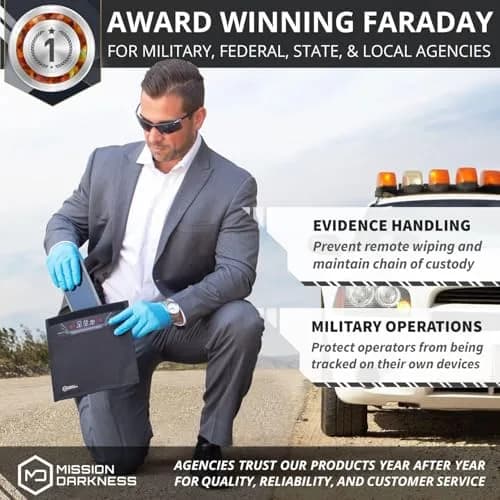Mission Darkness Non-Window Faraday Bag for Phones 2-Pack | Signal Blocking, Military Grade, Digital Privacy (70-120 chars) thumbnail 7