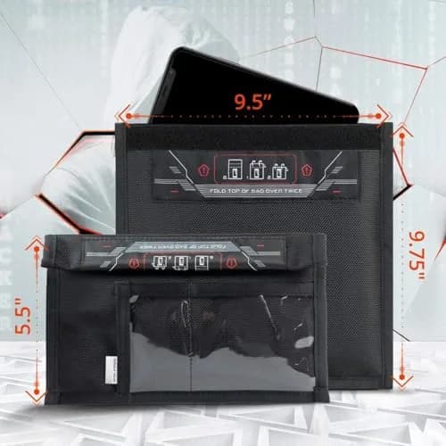 Mission Darkness Non-Window Faraday Bag for Phones 2-Pack | Signal Blocking, Military Grade, Digital Privacy (70-120 chars) thumbnail 2