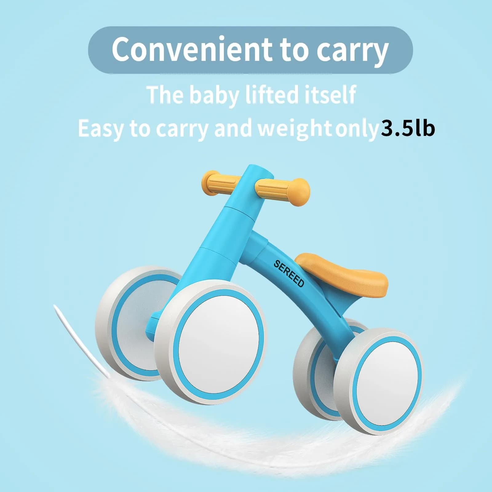 SEREED Baby Balance Bike 6.7 inch Wheels | Aluminum Alloy Frame for 12-24 Months Toddlers - view 5