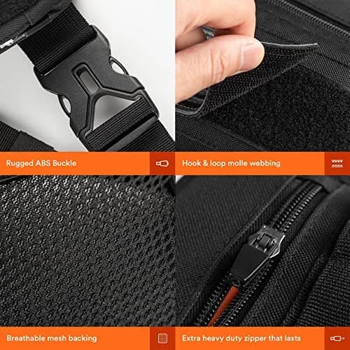 Fitdom Running Chest Pack for Men | Water-Resistant, 4-Strap Stability, Phone & Gadget Organizer thumbnail 5