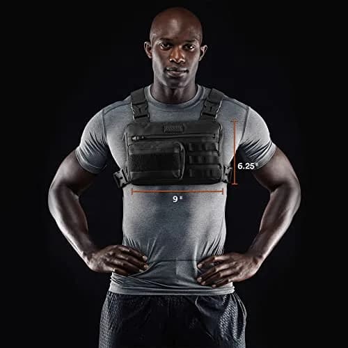 Fitdom Running Chest Pack for Men | Water-Resistant, 4-Strap Stability, Phone & Gadget Organizer thumbnail 2