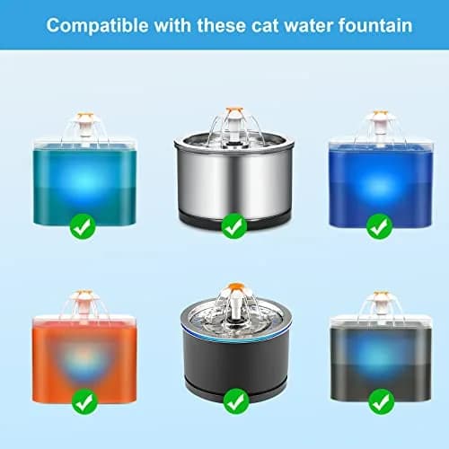 NautyPaws Cat Water Fountain Filters, 8 Packs Replacement Carbon Filters for Stainless Steel Pet Fountain thumbnail 2