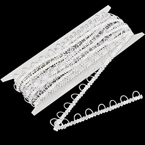 WILLBOND White Gimp Braid Trim with Elastic Button Loop 10 Yards | Sewing & Upholstery Embellishment thumbnail 1