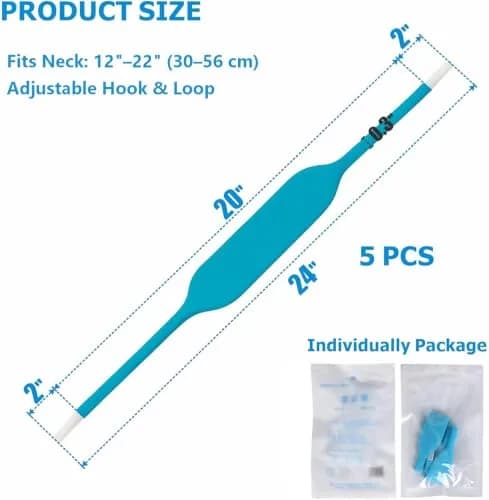 EDWERD Tracheostomy Tube Holder Belt Disposable Trach Ties Neckband for Laryngectomy, Individually Packaged, 5 Pcs | Secure & Adjustable thumbnail 2