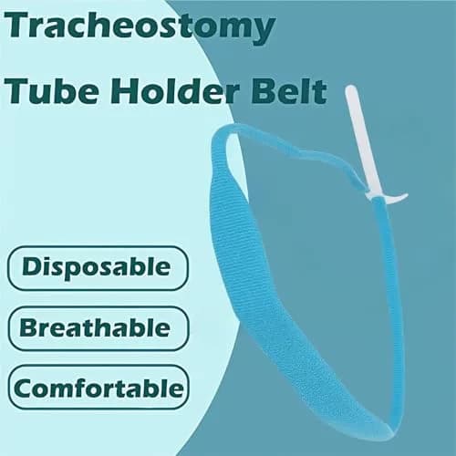 EDWERD Tracheostomy Tube Holder Belt Disposable Trach Ties Neckband for Laryngectomy, Individually Packaged, 5 Pcs | Secure & Adjustable thumbnail 3