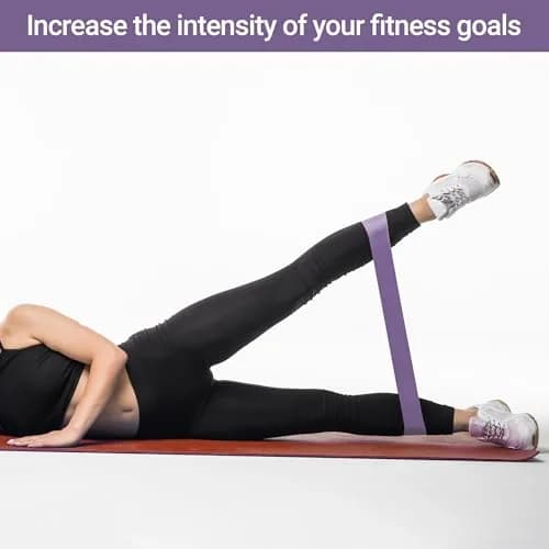 TechStone Resistance Bands Set – 5 Levels Loop Exercise Bands for Men & Women, Elastic Workout Bands for Home Gym, Training, Yoga & Fitness, Carry Bag Included (Purple) thumbnail 7