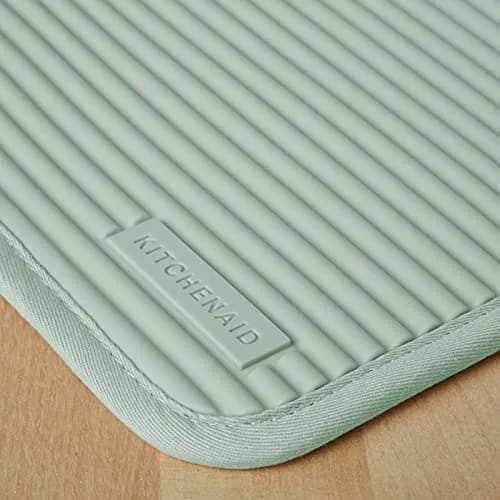 KitchenAid Ribbed Soft Silicone Pot Holder 2-Pack Set, Pistachio Green, 18cm x 23cm (7"x9") | Heat Resistant up to 260°C (500°F) thumbnail 3