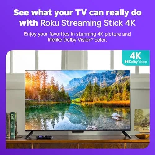 Roku Streaming Stick 4K with Voice Remote - HDR10+ & Dolby Vision | Long-Range Wi-Fi thumbnail 3
