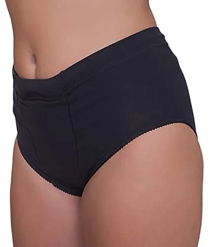 Underworks Women Vulvar Varicosity Support Brief with Groin Compression Bands - Black - Medium | Pelvic & Hernia Relief thumbnail 2