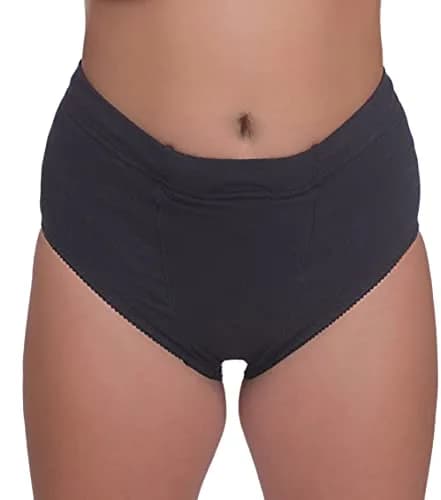 Underworks Women Vulvar Varicosity and Prolapse Support Brief with Groin Compression Bands - Black Small | Pelvic & Hernia Relief thumbnail 1