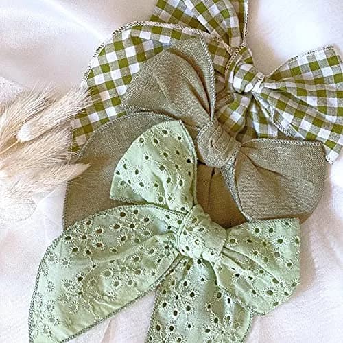 Sugarmelon Hair Clip Large Sailor Bow 12cm | Handmade Linen & Cotton, All Ages thumbnail 4