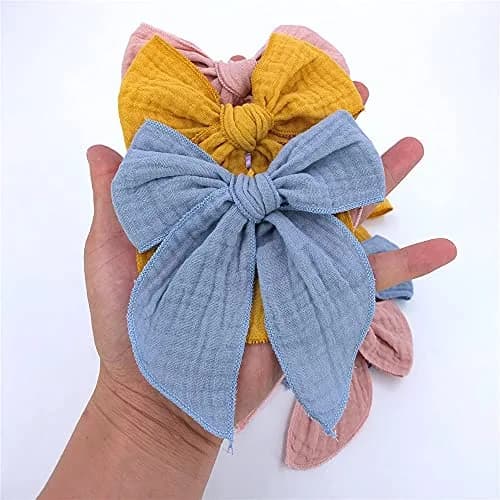 Sugarmelon Hair Clip Large Sailor Bow 12cm | Handmade Linen & Cotton, All Ages thumbnail 9