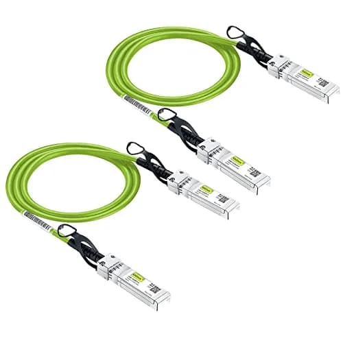 10Gtek Green 0.5m SFP+ DAC Cable | Twinax Copper for Cisco, Ubiquiti, D-Link, Supermicro thumbnail 1