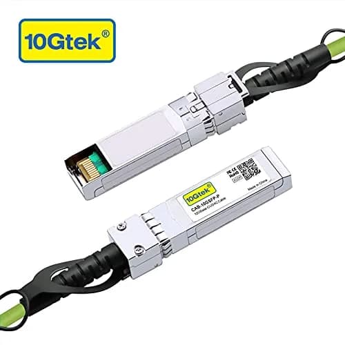 10Gtek Green 0.5m SFP+ DAC Cable | Twinax Copper for Cisco, Ubiquiti, D-Link, Supermicro thumbnail 2