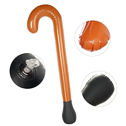 Yolyoo Old Man Costume Kit with Wig, Beard, Cane, Glasses, Suspenders & Bow Tie | One Size Fits Most thumbnail 4