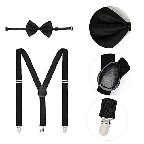Yolyoo Old Man Costume Kit with Wig, Beard, Cane, Glasses, Suspenders & Bow Tie | One Size Fits Most thumbnail 5