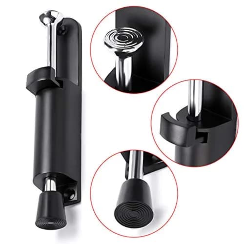 Sumnacon Kickdown Door Stop - Stainless Steel Heavy Duty Rubber Rubber, Adjustable, Black | Easy Step On/Off Door Lock thumbnail 4