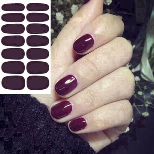 WOKOTO Solid Nail Polish Strips 20 Sheets | 280 Nail Art Stickers & File Kit thumbnail 6