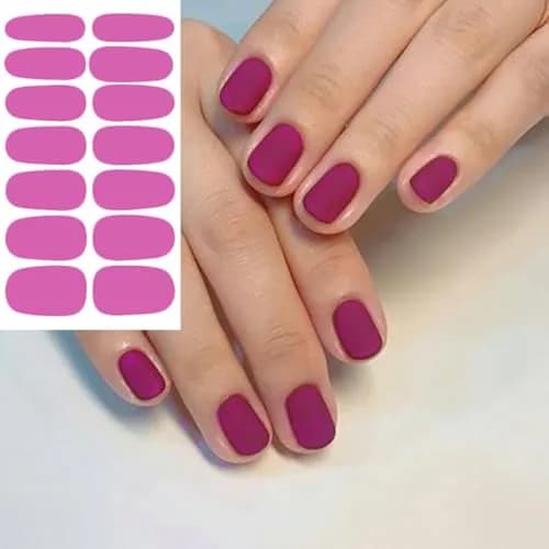 WOKOTO Solid Nail Polish Strips 20 Sheets | 280 Nail Art Stickers & File Kit thumbnail 7