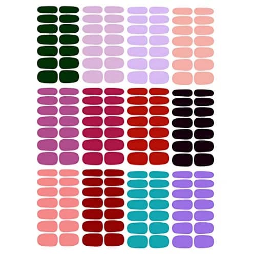 WOKOTO Solid Nail Polish Strips 20 Sheets | 280 Nail Art Stickers & File Kit thumbnail 2