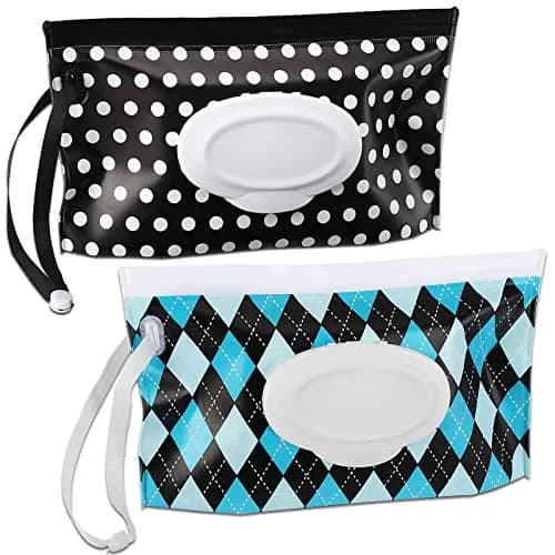 FEBSNOW Baby Wipes Container 2 Pack | Reusable Portable Travel Wipe Holder, 24cm x 14cm thumbnail 1