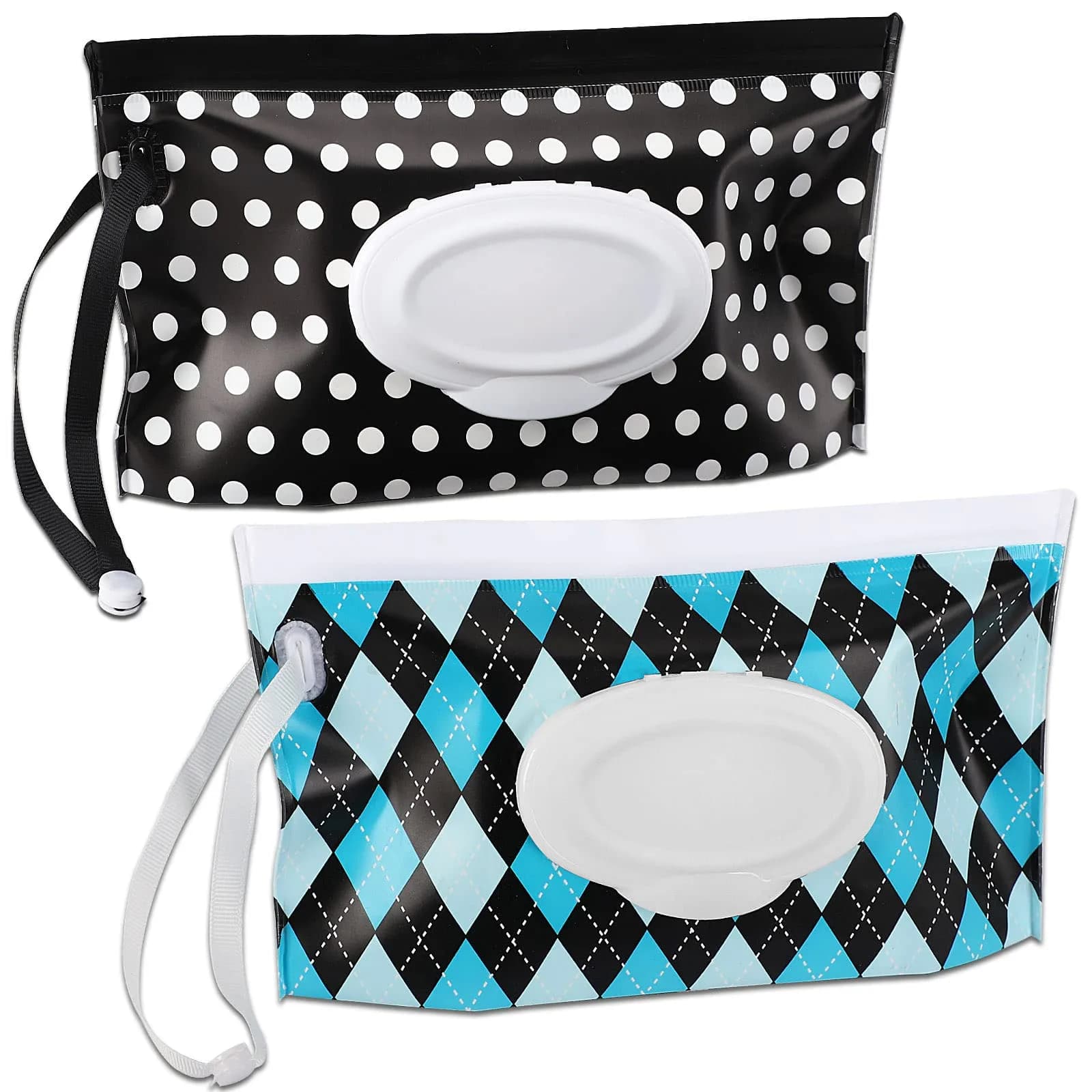 FEBSNOW Baby Wipes Container 2 Pack | Reusable Portable Travel Wipe Holder, 24cm x 14cm - main product image