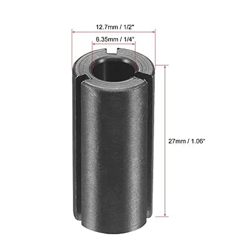 uxcell Router Collet Driver Adapter 12.7mm (1/2") to 6.35mm (1/4") | Precision Clamping for CNC & Woodworking thumbnail 2
