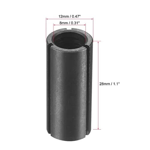 uxcell Router Collet Driver Adapter 12mm to 8mm | Converts 15/32" to 5/16" for CNC Milling Bits thumbnail 2