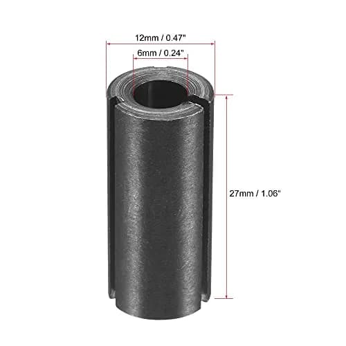 uxcell Router Collet Driver Adapter Convert 12mm (0.47") to 6mm (0.24") | Precision Clamping for CNC & Woodworking thumbnail 2