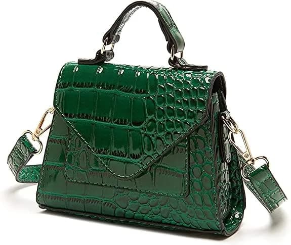 FRANSHION Handbags for Women - Mini & Cute Small Purses, Crossbody Bags - Trendy (Greener) | Vegan Leather, 8.1 in, Bright Colors thumbnail 10
