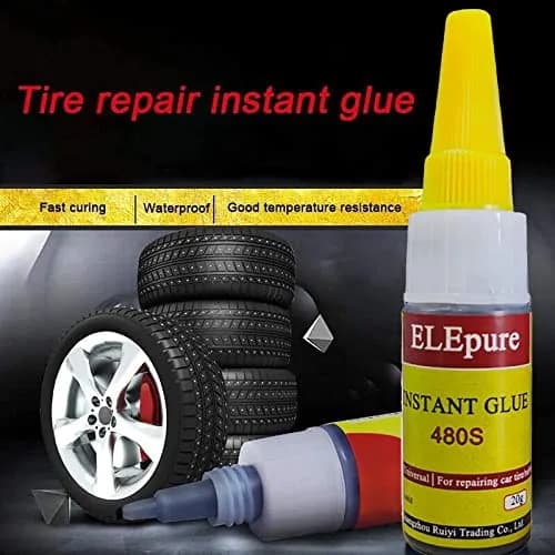 ELEpure Black Tire Repair Glue 20g (0.7oz) | Strong Adhesive for Sidewall Gash & Dent Repair thumbnail 4