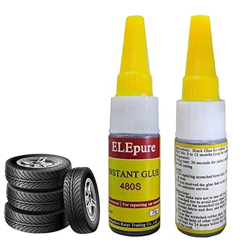 ELEpure Black Tire Repair Glue 20g (0.7oz) | Strong Adhesive for Sidewall Gash & Dent Repair thumbnail 8