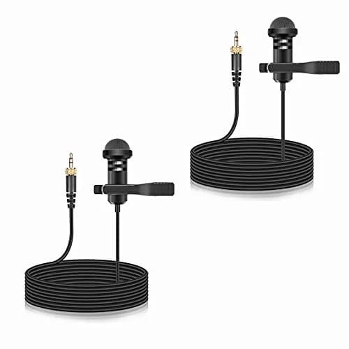 weishan 2-Pack Lavalier Microphone for Rode Wireless Pro, GO II 2 Transmitters | Omnidirectional Condenser Mic with 1.5m Cable thumbnail 1