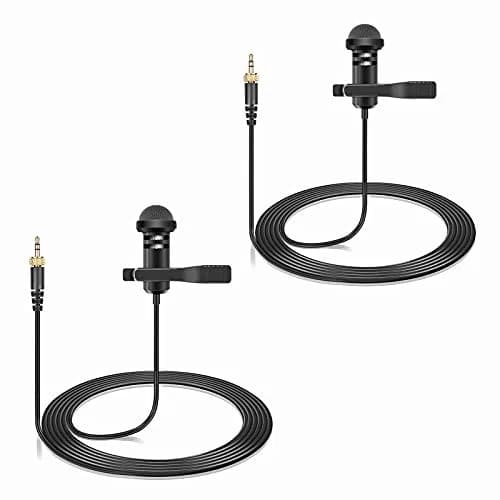 weishan 2-Pack Lavalier Lapel Microphone for Sennheiser Wireless Transmitter, 3.5mm Screw Lock | Omnidirectional Condenser Mic for Stage, Presenters, Broadcast thumbnail 1