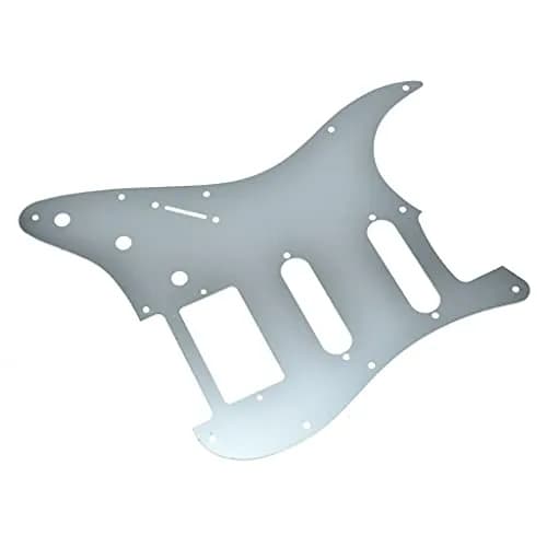 Dopro Aluminum Anodized Strat HSS Guitar Pickguard Silver | Modern Style, 11-Hole thumbnail 4