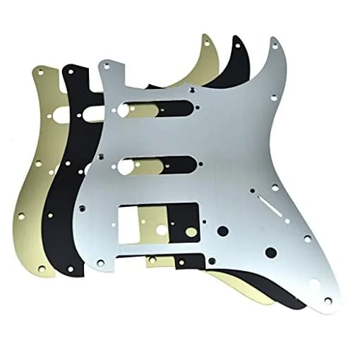 Dopro Aluminum Anodized Strat HSS Guitar Pickguard Silver | Modern Style, 11-Hole thumbnail 6