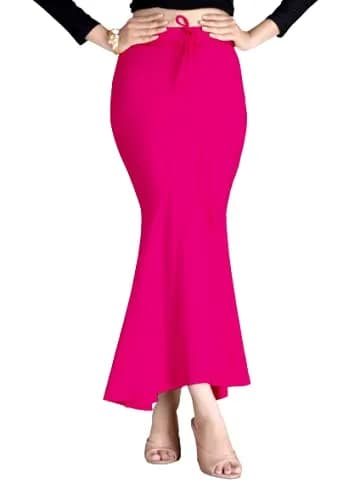 SCUBE DESIGNS Women's Flare Saree Shapewear Petticoat S Pink | Cotton Lycra Blend for Saree, Lehenga, Gown — Pink