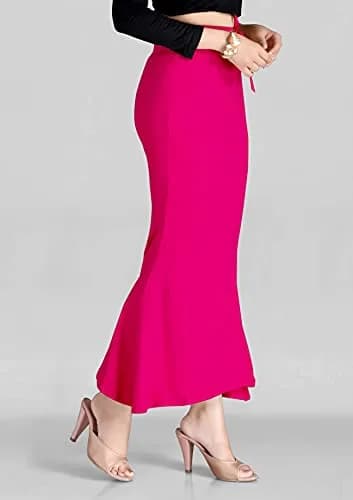 SCUBE DESIGNS Women's Flare Saree Shapewear Petticoat S Pink | Cotton Lycra Blend for Saree, Lehenga, Gown thumbnail 1