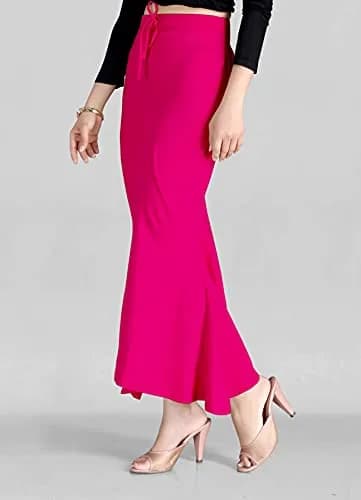 SCUBE DESIGNS Women's Flare Saree Shapewear Petticoat S Pink | Cotton Lycra Blend for Saree, Lehenga, Gown thumbnail 2